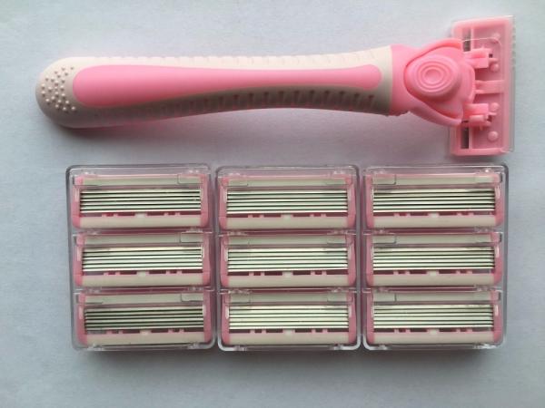 6 Blades Disposable Facial Razor Women with Razor Head Refills