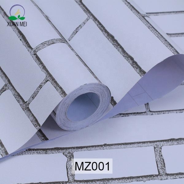 Apartment Decoration Self Adhesive 3D Wallpaper 5M Roll White Brick Pattern