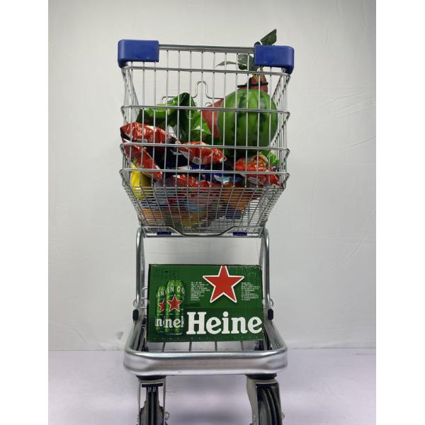 Немецкая вагонетка стиля 100L регулярная с голубыми пластиковыми частями оцинковывает и пудрит покрытие для удобного гастронома