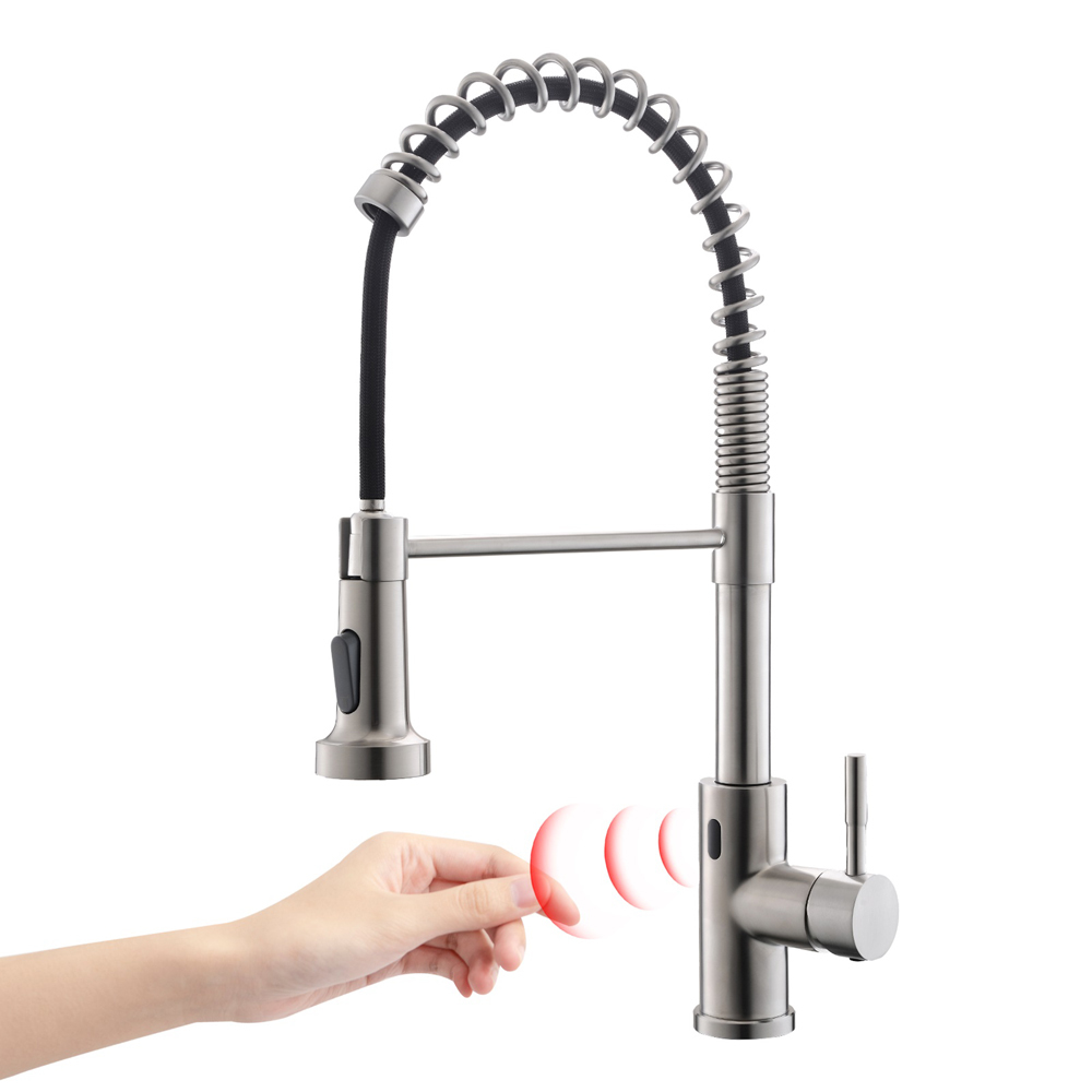 Durable Kitchen Faucet Featuring 304 Stainless Steel and 35mm Ceramic Cartridge with Brushed Surface Finish for Longevity