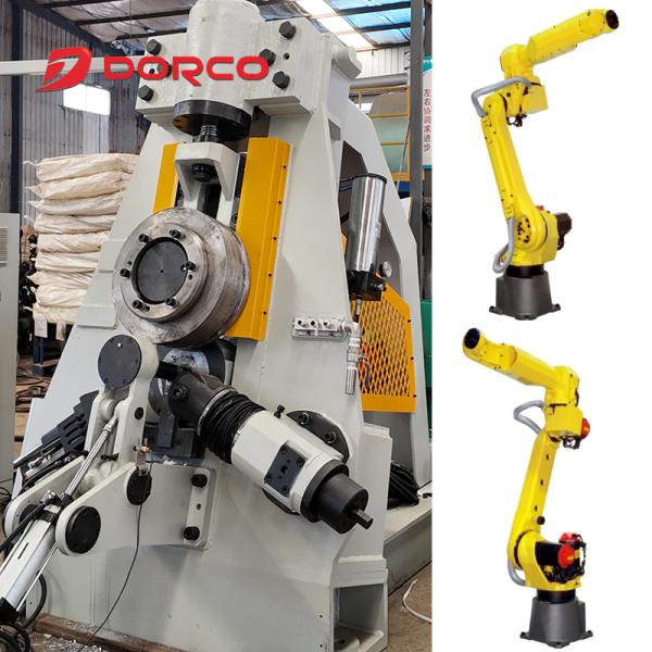 Máquina automática de rodadura de anillos verticales 240 piezas/hora Robot KUKA210