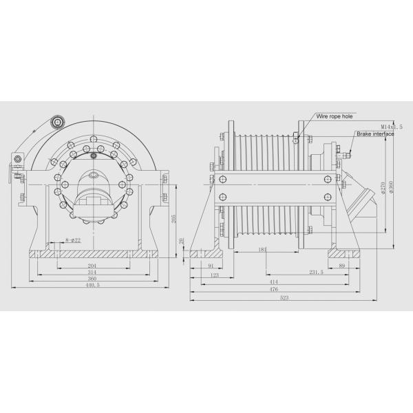 3 тонны braden гидравлический ворот с кабелем для трактора dumper escavador затяжелителя крана