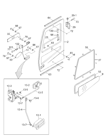 защелка двери 71N603410 71N6-03410 HYUNDAI для частей экскаватора R800LC-7 HYUNDAI запасных