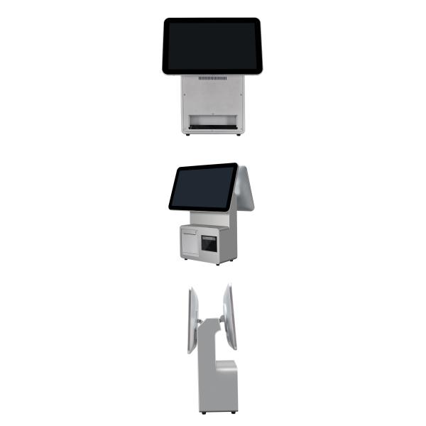 Retail 15.6inch Dual Touch Screen All in One Terminal Machine with Thermal Transfer Printer Technology