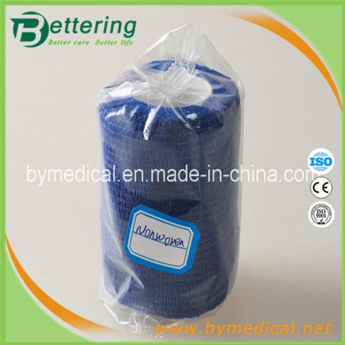Blue colour Medical non woven cohesive bandage self adherent bandage