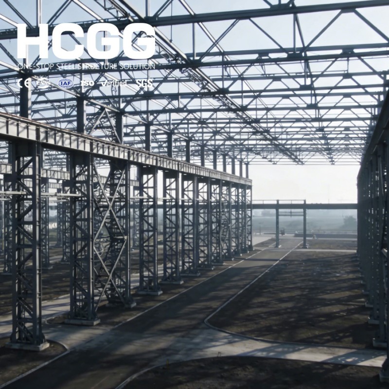 Steel H Beam Prefabricated Steel Structure 4S Car Dealership Showroom Storage Warehouse Building Construction