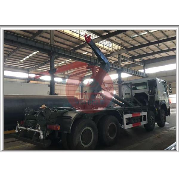 Hydraulic Waste Bin Trucks Foldable Crane  Carbon Steel Box Easy Operation