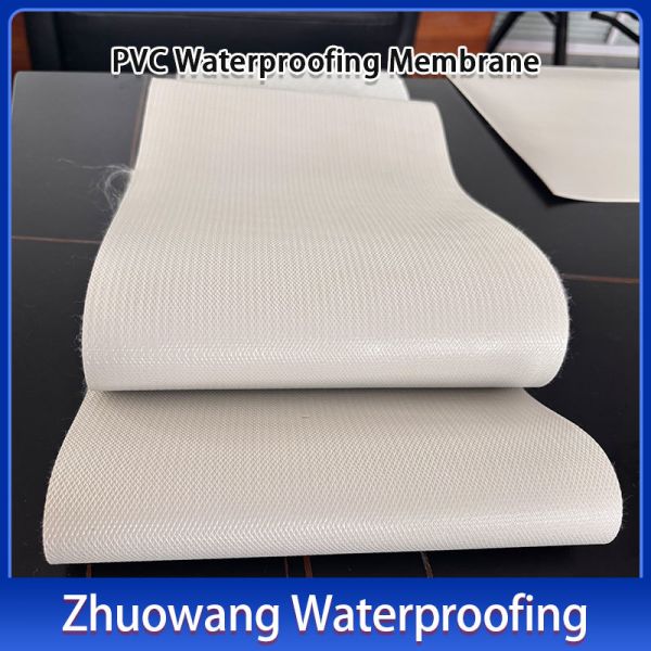 Heat Aging Resistant PVC Waterproofing Membrane 20m - 50m 1.2mm - 2.0mm Thickness