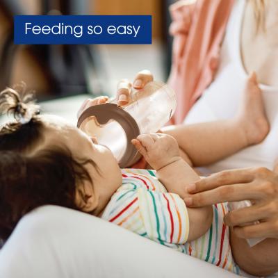 Nenhum bocal fora para fazer a leite a garrafa de alimentação original BPA do bebê forma livre do triângulo 150ml