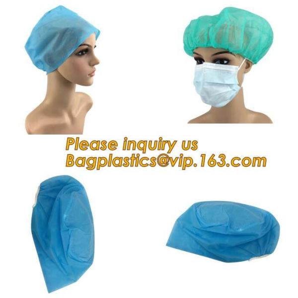 Disposable PP Non Woven Medical Surgical Clip Mob Cap Caps,Doctor surgical medical strip round bouffant non woven clip c