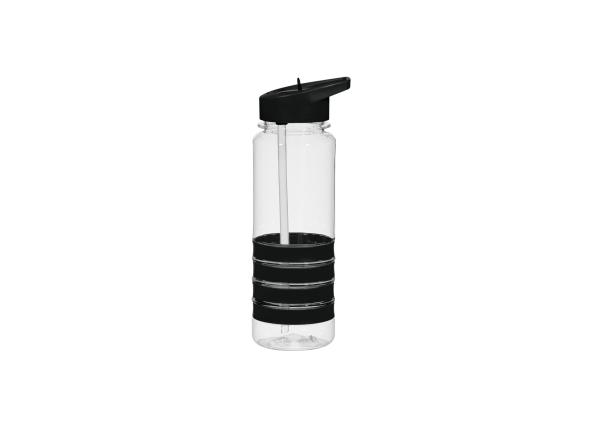 Silicon Band Plastic Straw Sports Water Bottle 750ml Capacity Impact Resistant