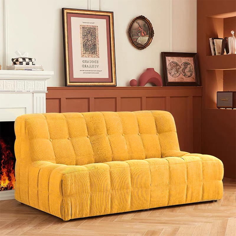 Custom Modern Loveseat Waffle Weave Rectangle Corner Sofa Modular Sponge Sofa Couch Eco-Friendly Sofa Bed Villa Living Room