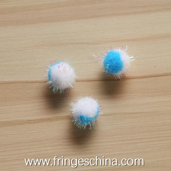 Wholesale Colorful Glitter DIY Pom Pom Ball For Costume Christmas Decoration