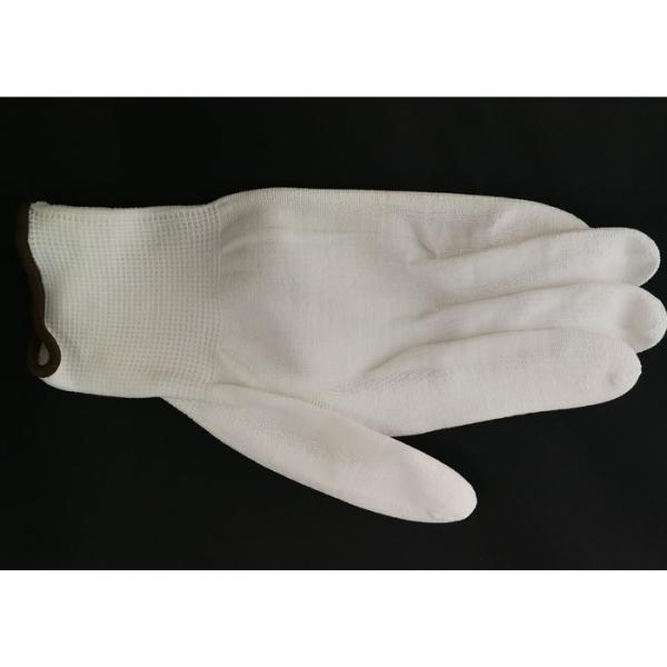 Белая ссадина перчаток вкладыша нейлона покрытая ПУ Бреатабле вязать задняя устойчивая