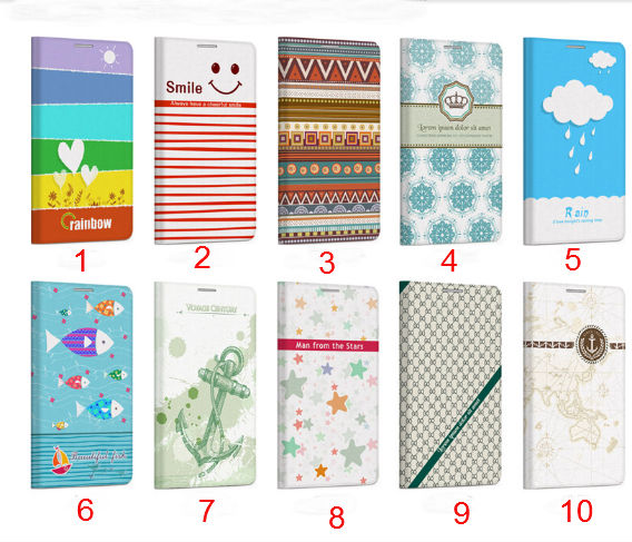 New Arrival Fashion Design Colorful PU Flip Leather Cover Case For Huawei Ascend P6