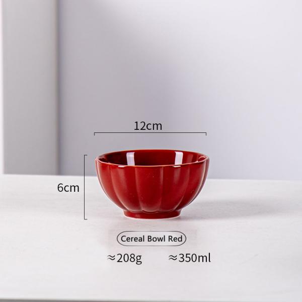 Porcelain Stock Plate Bowl Set 4.5 Inch Microwave Re Heatable Plant Pattern Red Floral