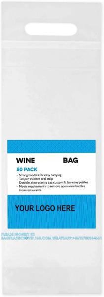 Wine Bags wine package With Handles For Restaurants, Bars, Travel, And Housewarming Gifts Tamper Proof Seal