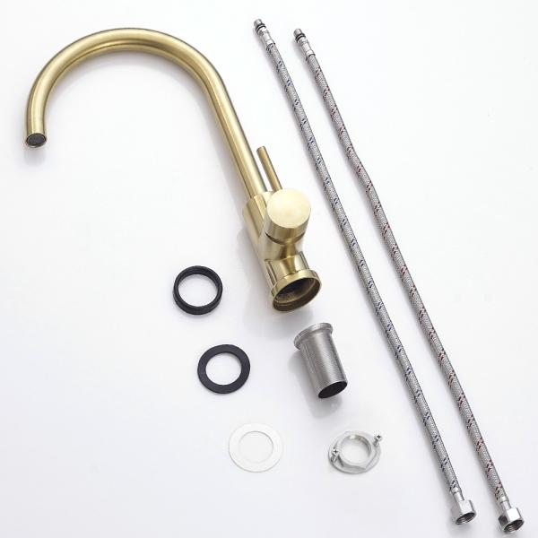 Sink Mixer Gold/Brass Color 304/316 Stainless Steel Kitchen Faucet With Hot/Cold Funtions