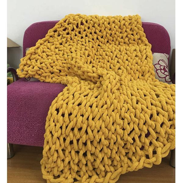 Пряжа синеля гигантской коренастой руки вязания крючком вязать для одеял