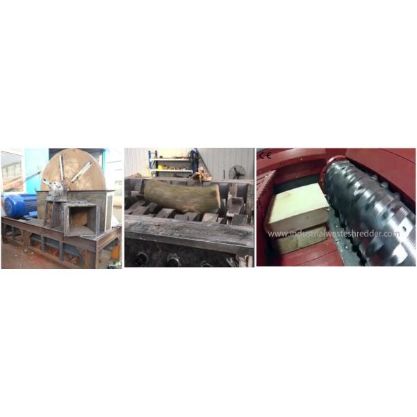 Máquina de madera inútil de la trituradora del registro, trituradora de madera industrial del eje doble