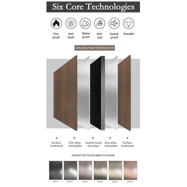 Guatemala Carved Design Cast Aluminum Low Price High Quality Main Front Security Steel Door for Commercial Buildings