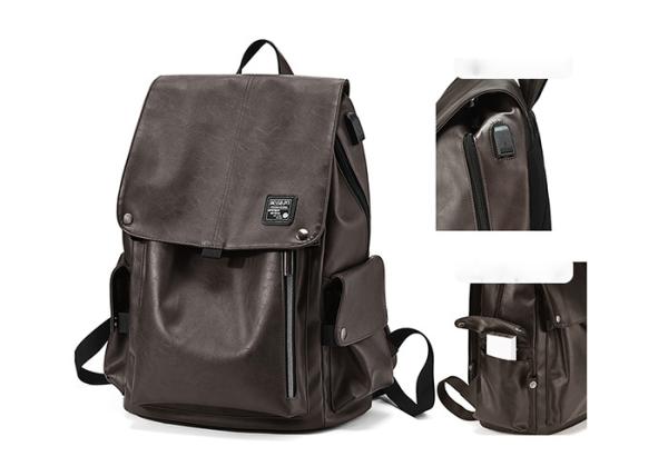 High Quality New Arrival Trend Casual Men Backpack All Black Backbag for Sale