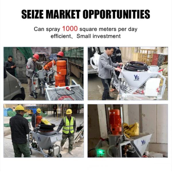 Professional Gypsum Mortar Spray Equipment 220kg Automatic Plaster Spray Machine