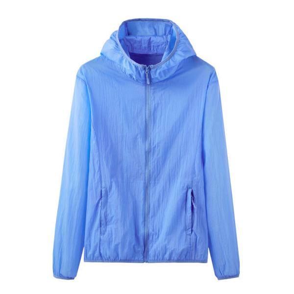 Long Sleeve Outdoor Windbreaker Jacket Solid Color Thin Sun Protective Clothing