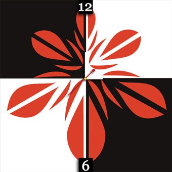 Silent Desig MDF Decorative Painting Wall Clock B0827