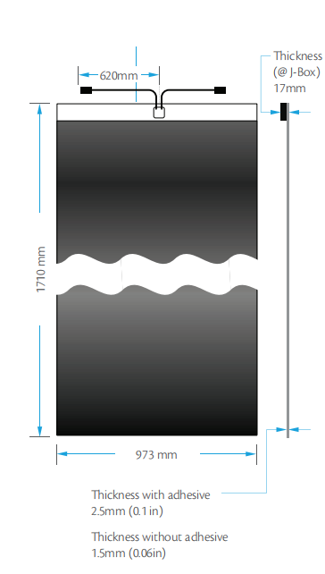 FLEX SERIES03M 1.7 METER 1m x 1.7m 220W   270W CIGS PV Модуль Алюминиевая сплав материал рамы