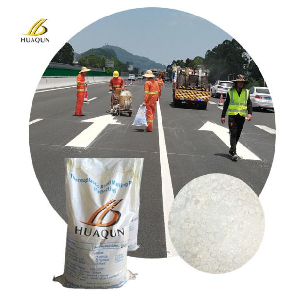 Reflective Thermoplastic Road Marking Paint With 20% Glass Beads For Pavement Marking