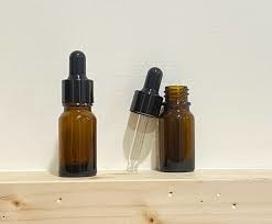 Стеклянная бутылка с капельницей из янтаря 15 мл для медицины / косметики