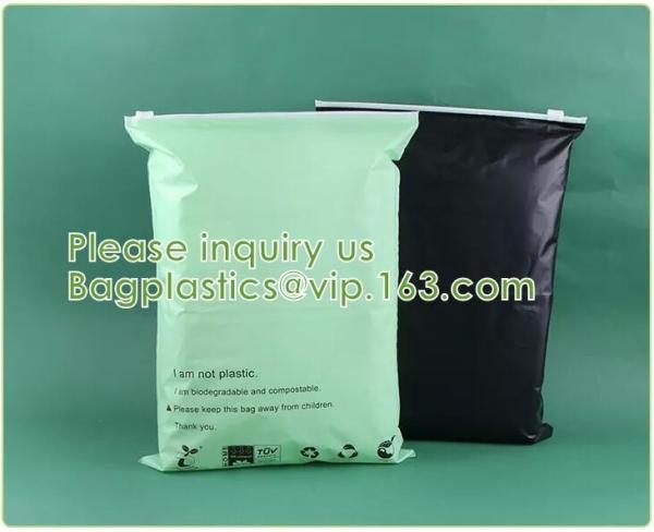 Biodegradable Apparel, Clothes Packaging, Biodegradable Compostable Zip Clothing Bags With Logo