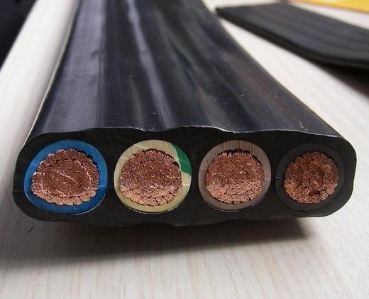 PVC Sheathed Conductor Flat Crane Cable , Resistant Oil 4 x 35