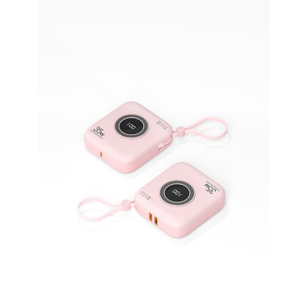 Compacto 10000mah Power Bank Mini Carregamento Rápido Com ABS PC 22,5W saída