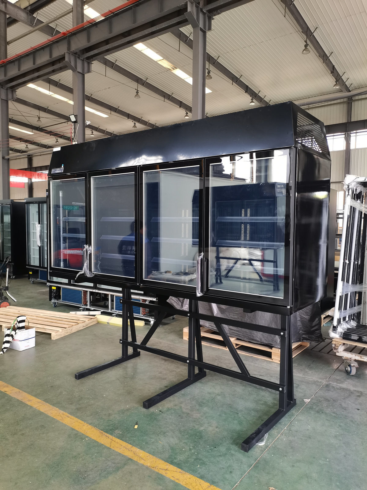 Large Commercial Display Freezer Refrigerator with Triple Glazed Glass Doors TOP4DF