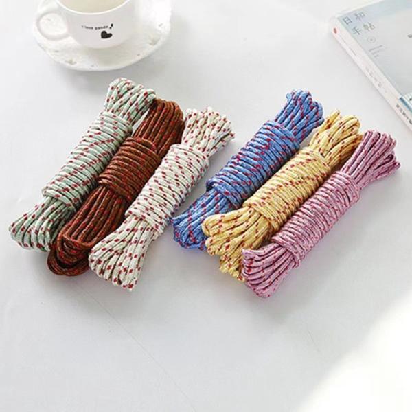 Solução de secagem ao ar livre Linha de roupas de nylon de 10 m resistente ao deslizamento para secagem à prova de vento