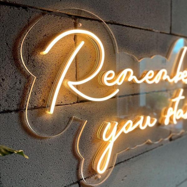 50000 Hours Lifespan Custom Acrylic Led Neon Sign For Living Room Decoration with 2-