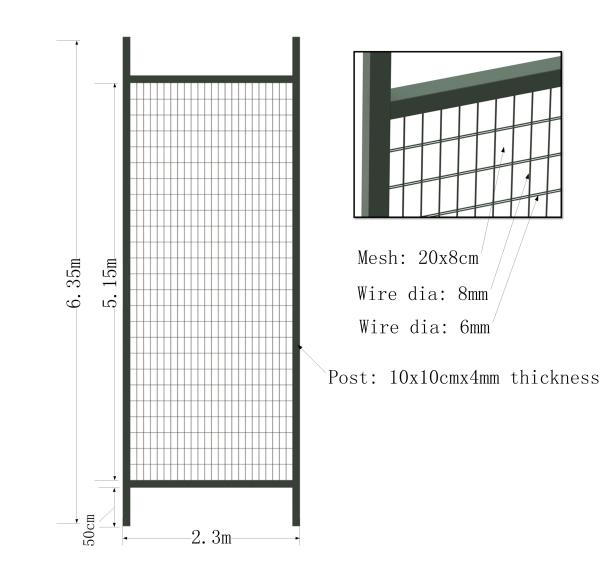 42 Microns Temp Fence Panels Removable Outdoor Fence Hot Dipped Galvanize