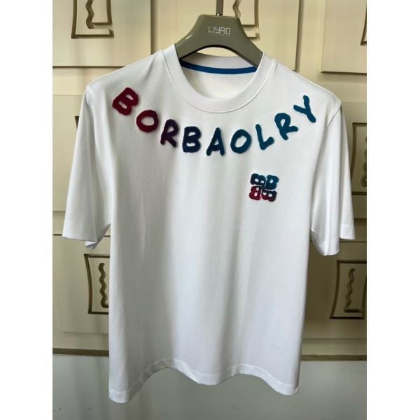 Crew Neck T - Shirt | Colorful Flocking Letter & Pattern Design 100%Cotton Jersey Men T-shirt