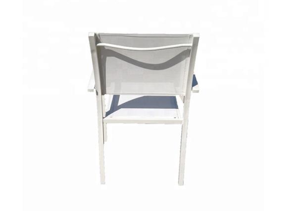 Eco Friendly Textilene Outdoor Foldable Chair Aluminum Stackable Patio Chairs
