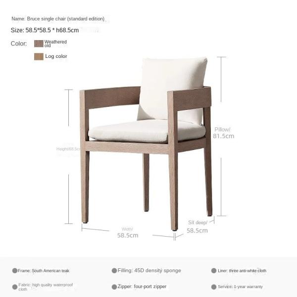 Outdoor Teak Dining Teakwood Patio Table And Chairs Anti Corrosion Anti Cracking