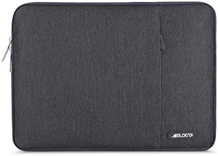 Laptop Sleeve Bag Compatible with MacBook Air 13 M3 A3113 M2 /Pro 13 M2 M1 ,Polyester Vertical Case with Pocket, Gray
