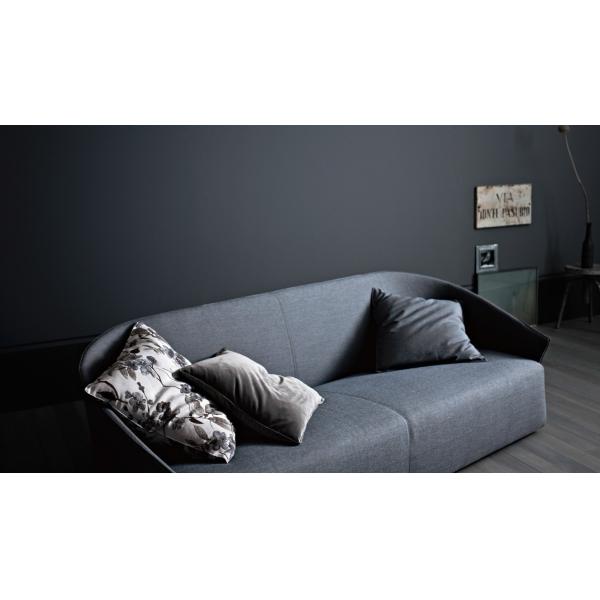 Wiggly Shapes Bustier Modern Sofa Set / Elegant Grey Fabric Loveseat