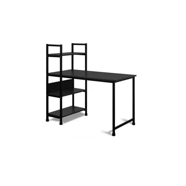 Living Room Furniture Vintage Soho L Shape Wood Frame Study Workbench with Metal Legs