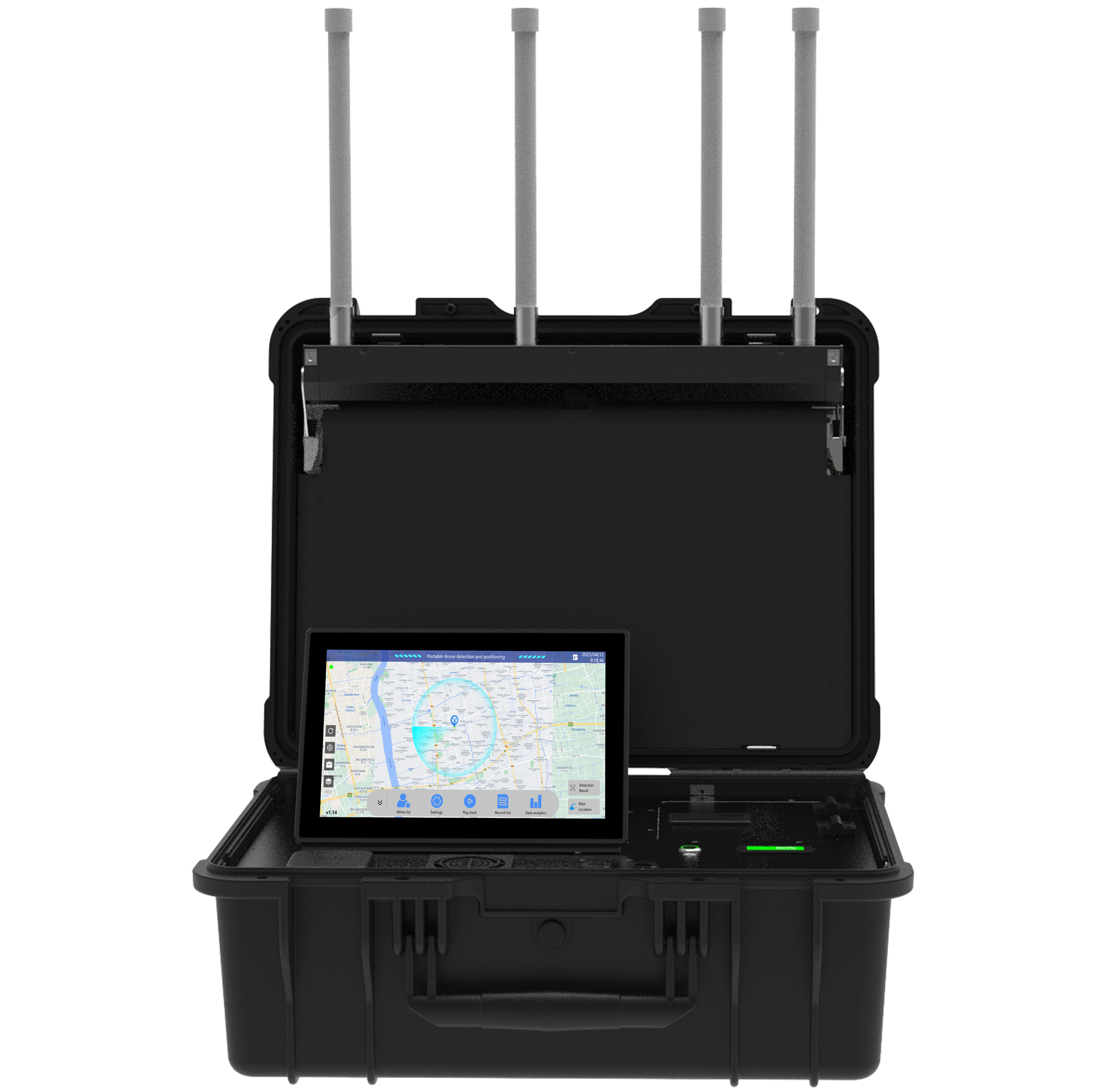 Briefcase UAV Defense System FPV Monitoring And Uninterrupted Detection Integrated Design