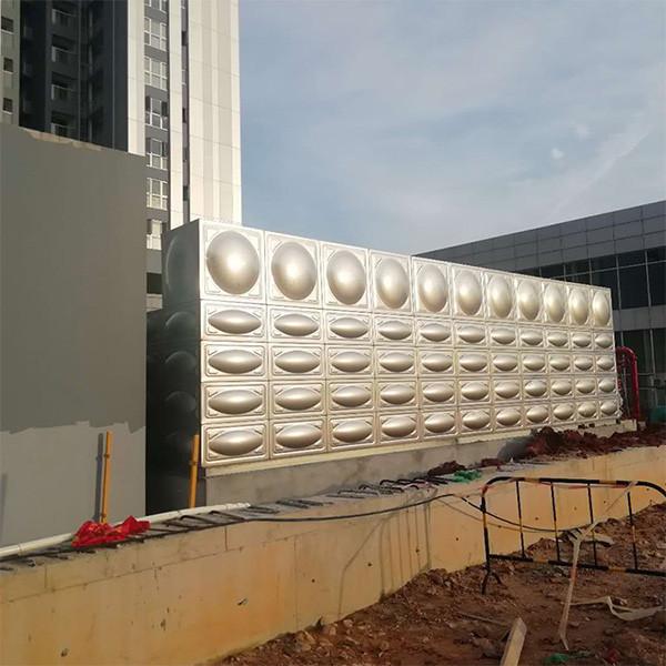 Anti Corrosive Outside Water Storage Tanks , 1.2mm - 3mm Rectangular Water Tank