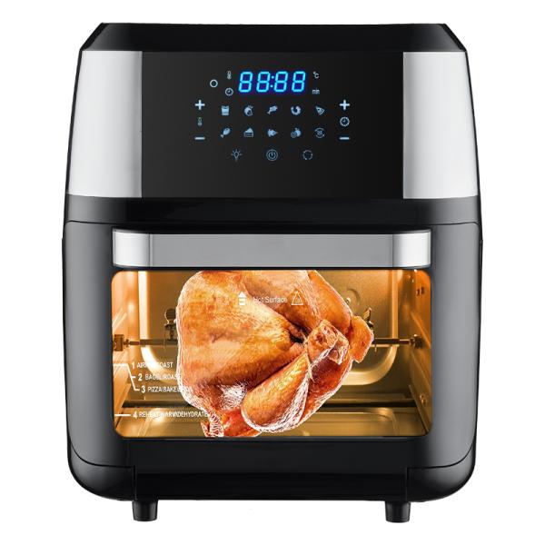 Steam Digital Air Fryer With Digital Screen Stainless Steel Rotisserie Chicken Grill Machine
