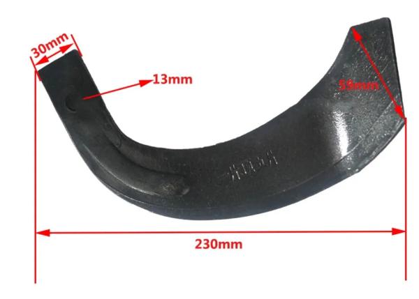 245 Rotary Tiller Blade Agriculture 65Mn Matirel Blade Farm Machinery Accessories Rotary Tiller Blade IT245