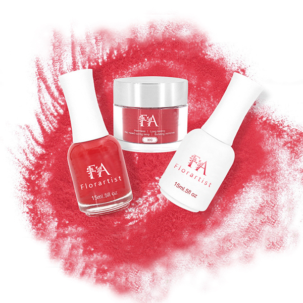 Nails Supplies Salon Wholesale Custom Private Label 3 in 1 UV Gel Nail Polish Set Matching Acrylic Powder